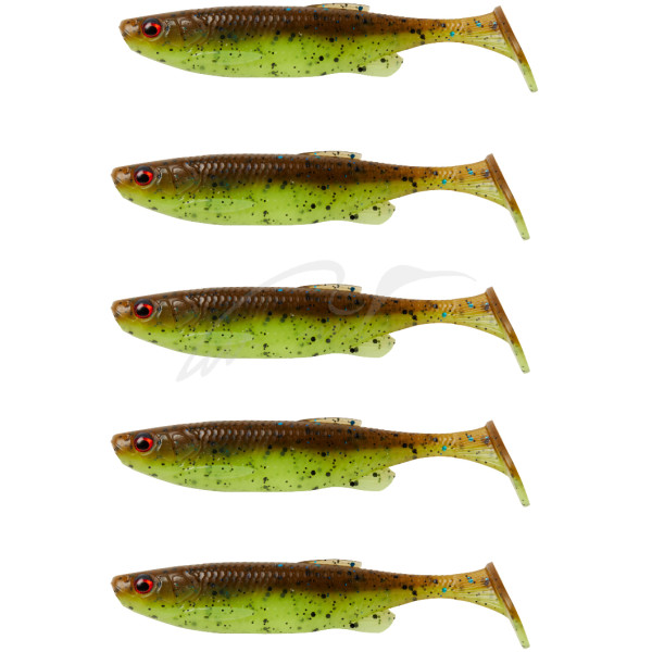 Силікон Savage Gear Fat Minnow T-Tail 75mm 5.0g Chartreuse Pumpkin (5 шт/уп)
