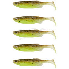 Силікон Savage Gear Fat Minnow T-Tail 75mm 5.0g Green Pearl Yellow (5 шт/уп)